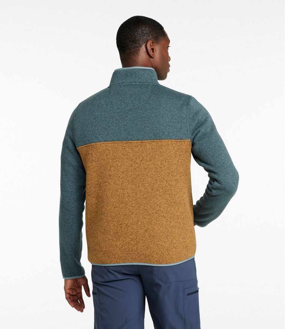 Men's L.L.Bean Sweater Fleece Pullover, Colorblock - Image 3
