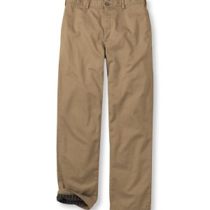 Men's Double L? Chinos, Natural Fit, Plain Front, Flannel-Lined