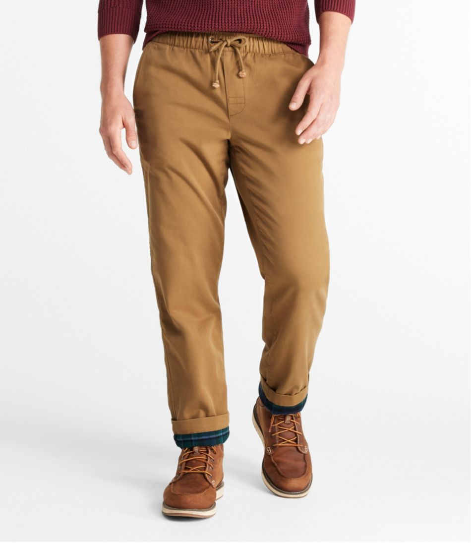 Men's Comfort Stretch Dock Pants, Standard Fit, Straight Leg, Flannel-Lined - Image 2