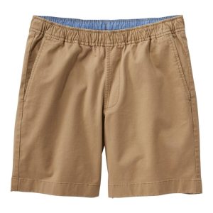 Men's Lakewashed Stretch Khaki Shorts, Pull-On, 8"
