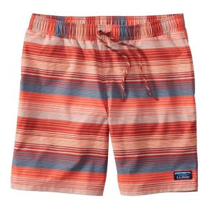 Men's Vacationland Stretch Swim Trunks, Print, 8"