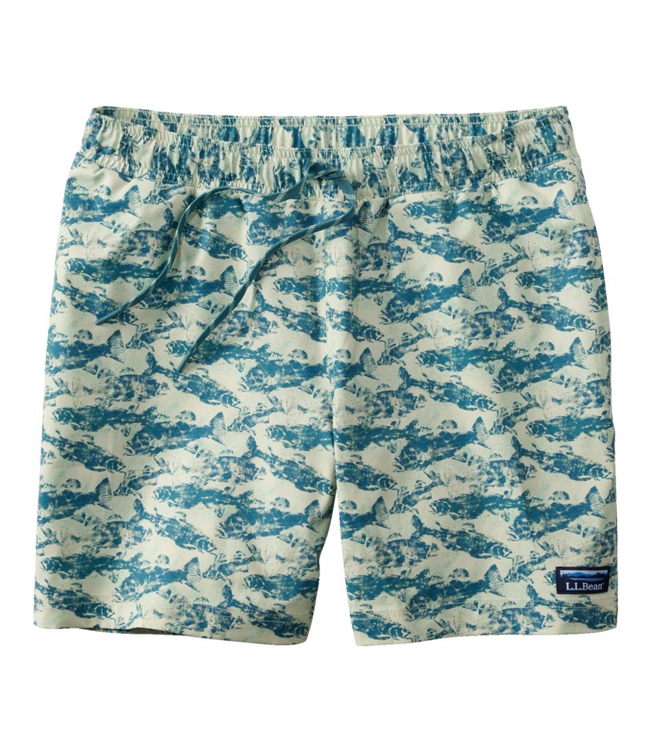 Men's Vacationland Stretch Swim Trunks, Print, 6"