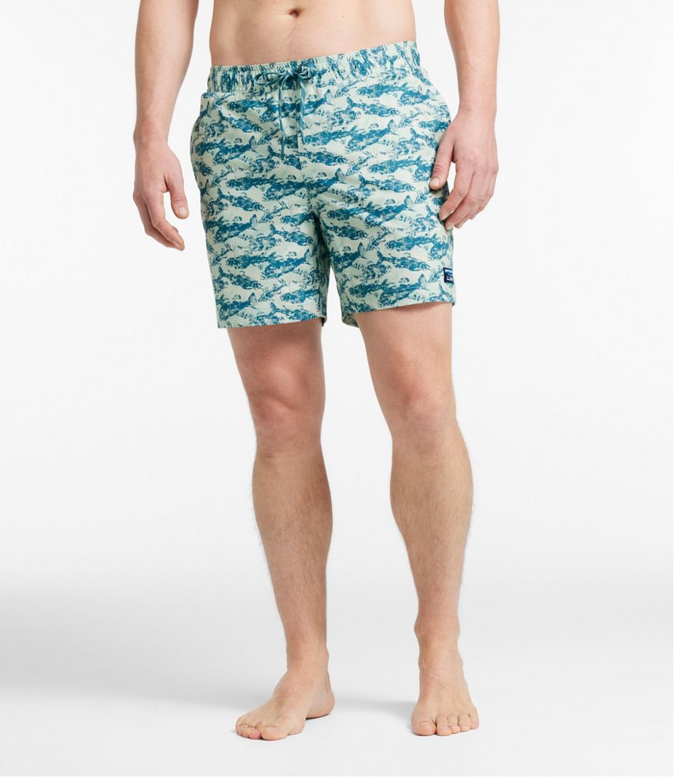 Men's Vacationland Stretch Swim Trunks, Print, 6" - Image 2