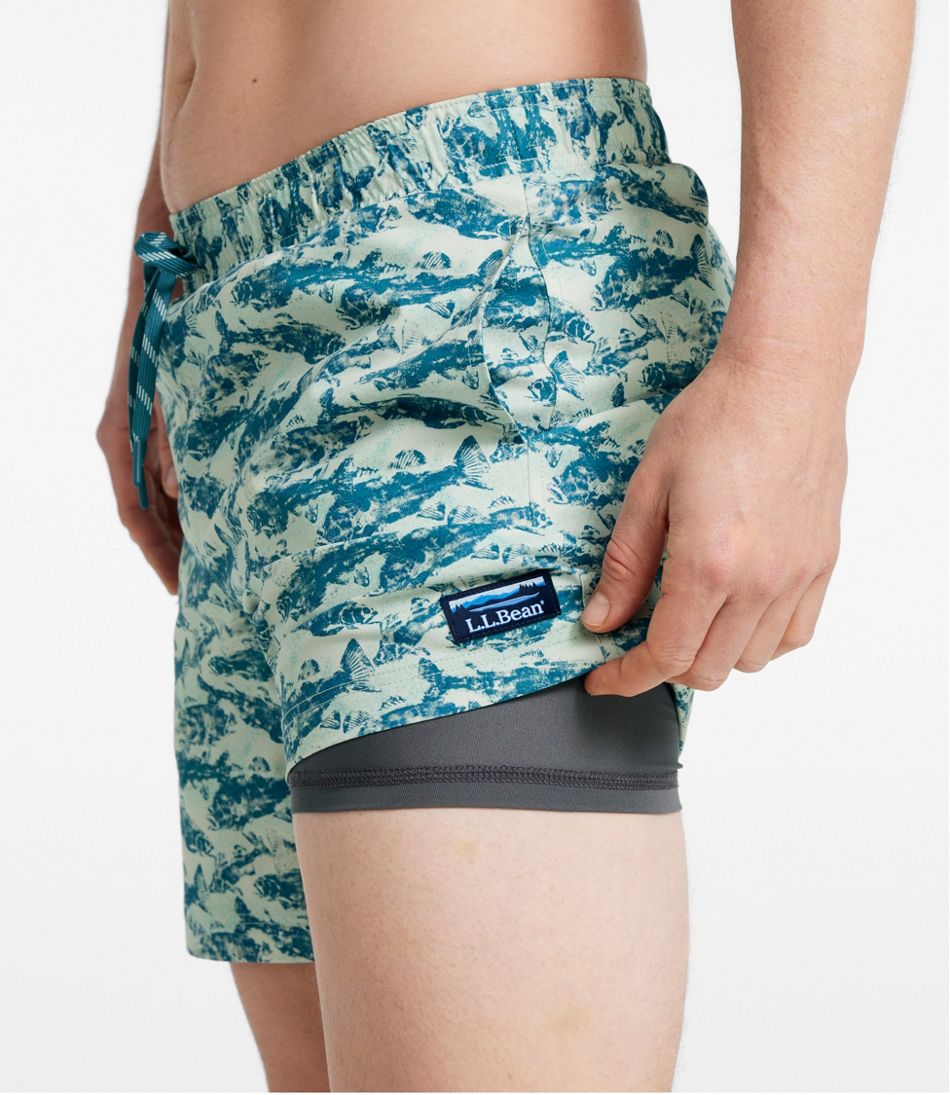 Men's Vacationland Stretch Swim Trunks, Print, 6" - Image 6