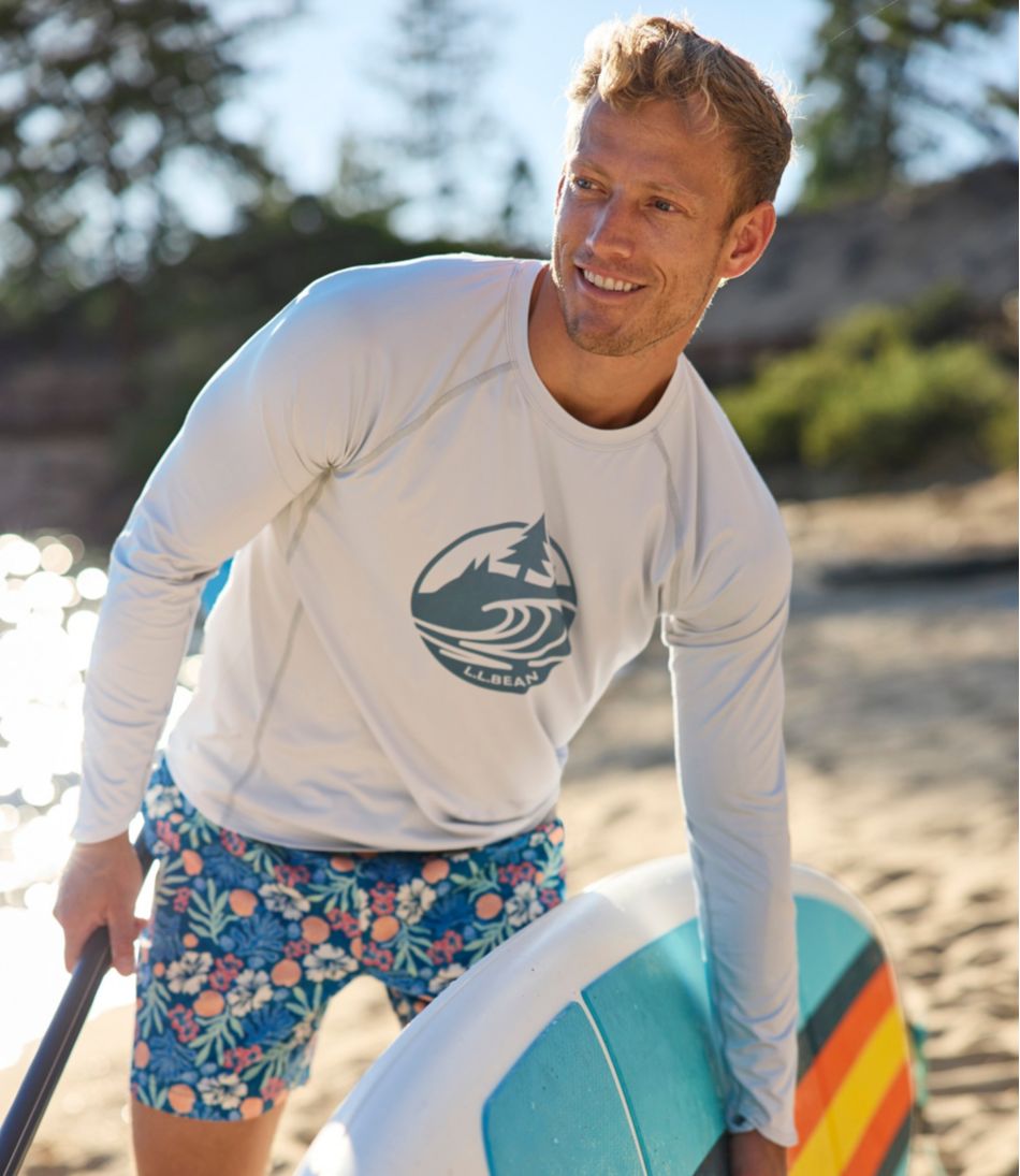 Men's Vacationland Stretch Swim Trunks, Print, 6" - Image 8