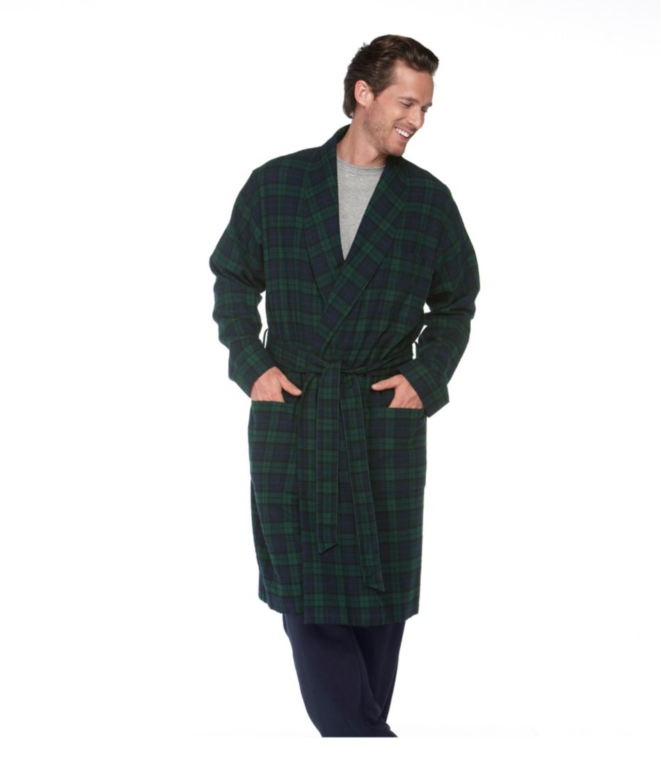Men's Scotch Plaid Flannel Robe - Image 2