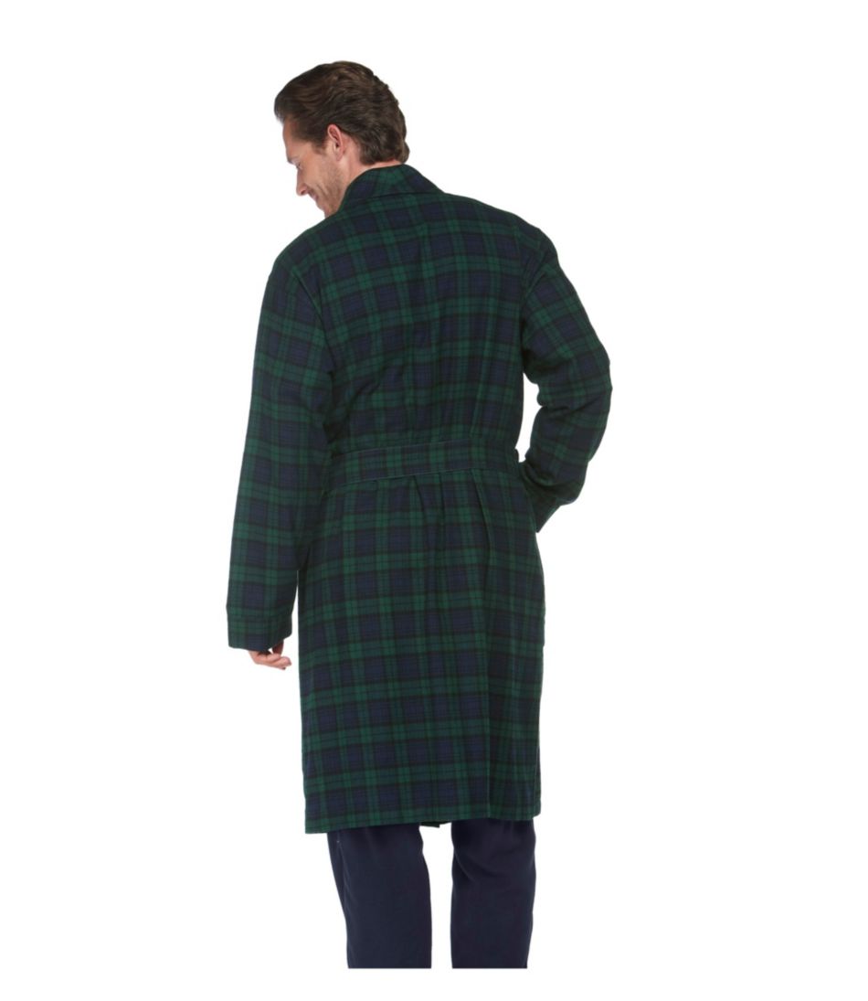Men's Scotch Plaid Flannel Robe - Image 3