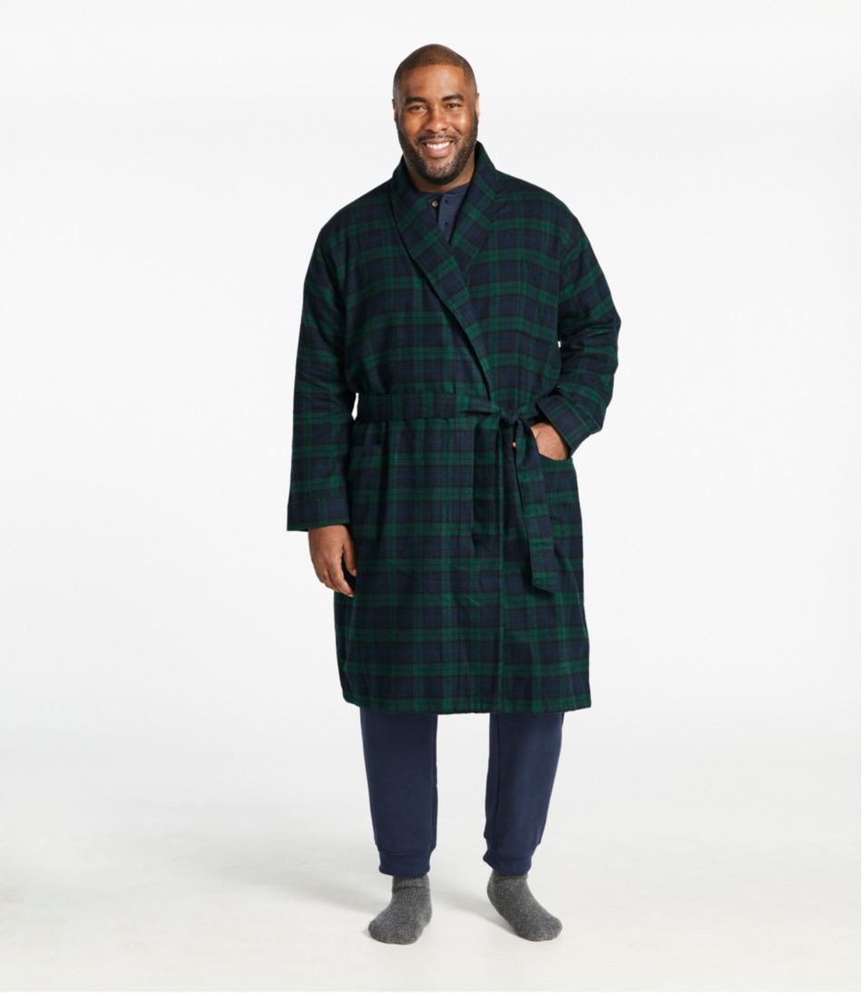 Men's Scotch Plaid Flannel Robe - Image 4
