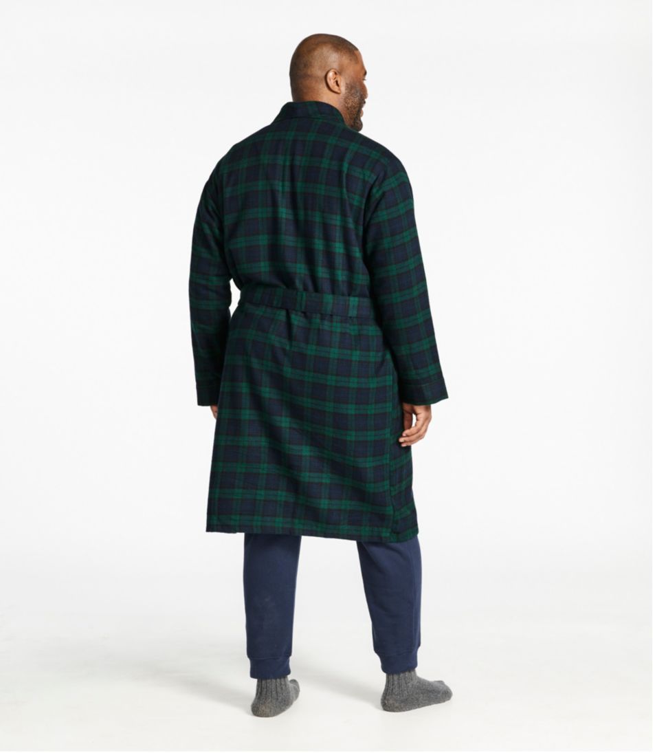 Men's Scotch Plaid Flannel Robe - Image 5