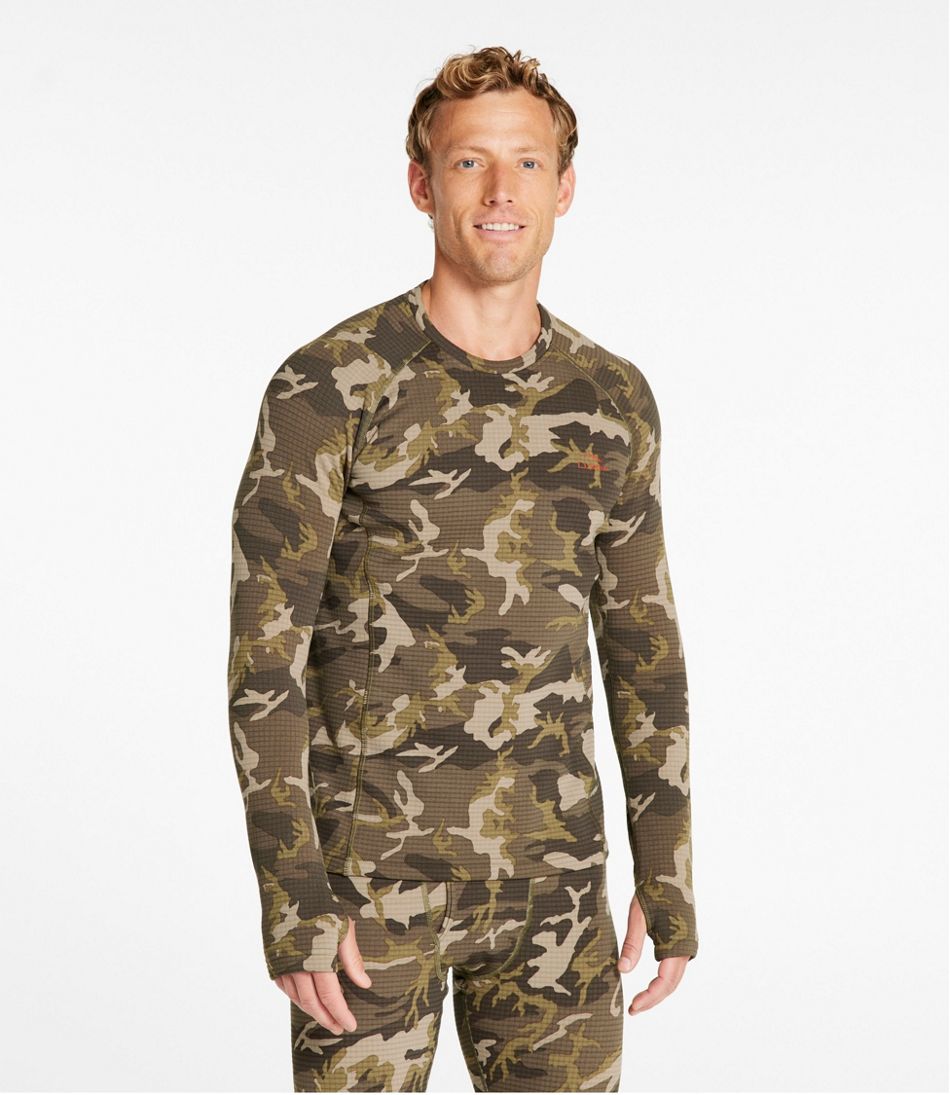 Men's L.L.Bean Heavyweight Base Layer Crew Top, Print - Image 2