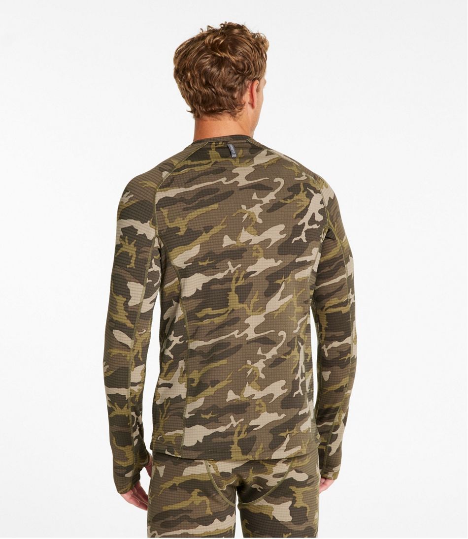 Men's L.L.Bean Heavyweight Base Layer Crew Top, Print - Image 3