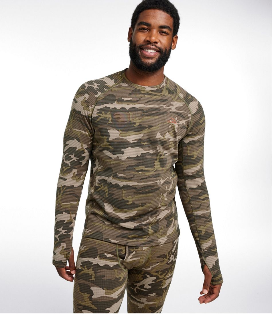 Men's L.L.Bean Heavyweight Base Layer Crew Top, Print - Image 4