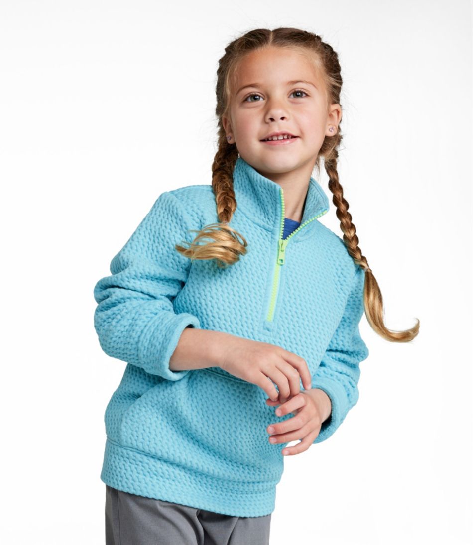 Kids' Ridgeknit Pullover, Glow-in-the-Dark Quarter-Zip - Image 2