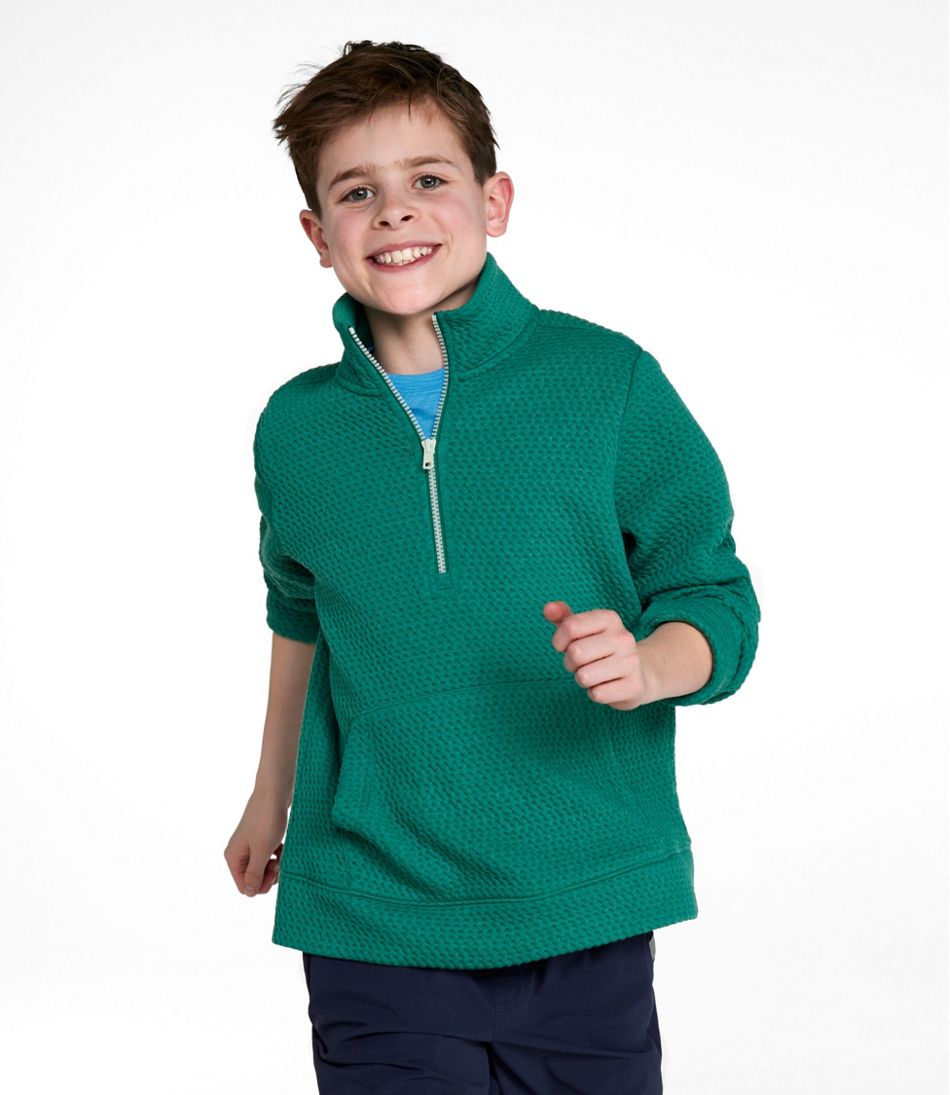 Kids' Ridgeknit Pullover, Glow-in-the-Dark Quarter-Zip - Image 3