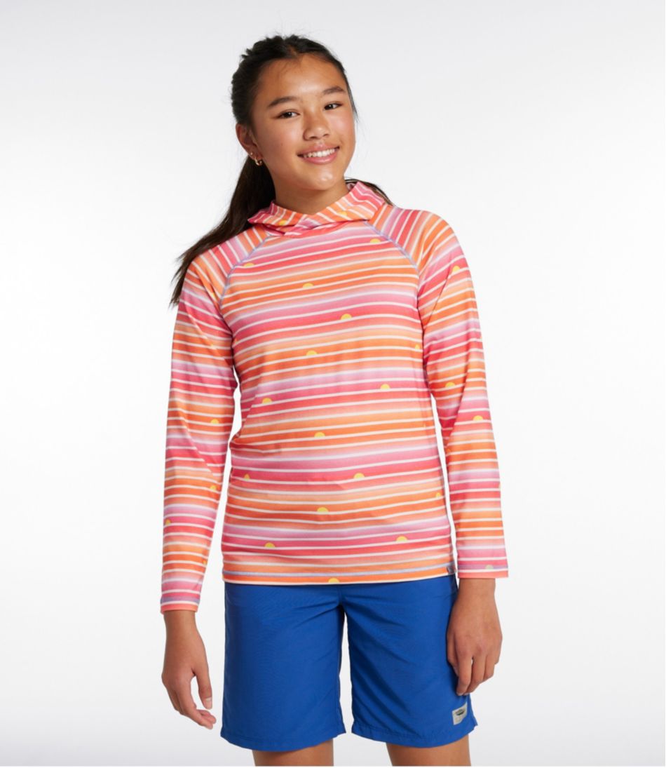 Kids' Everyday SunSmart? Hooded Tee, Long-Sleeve Stripe - Image 2
