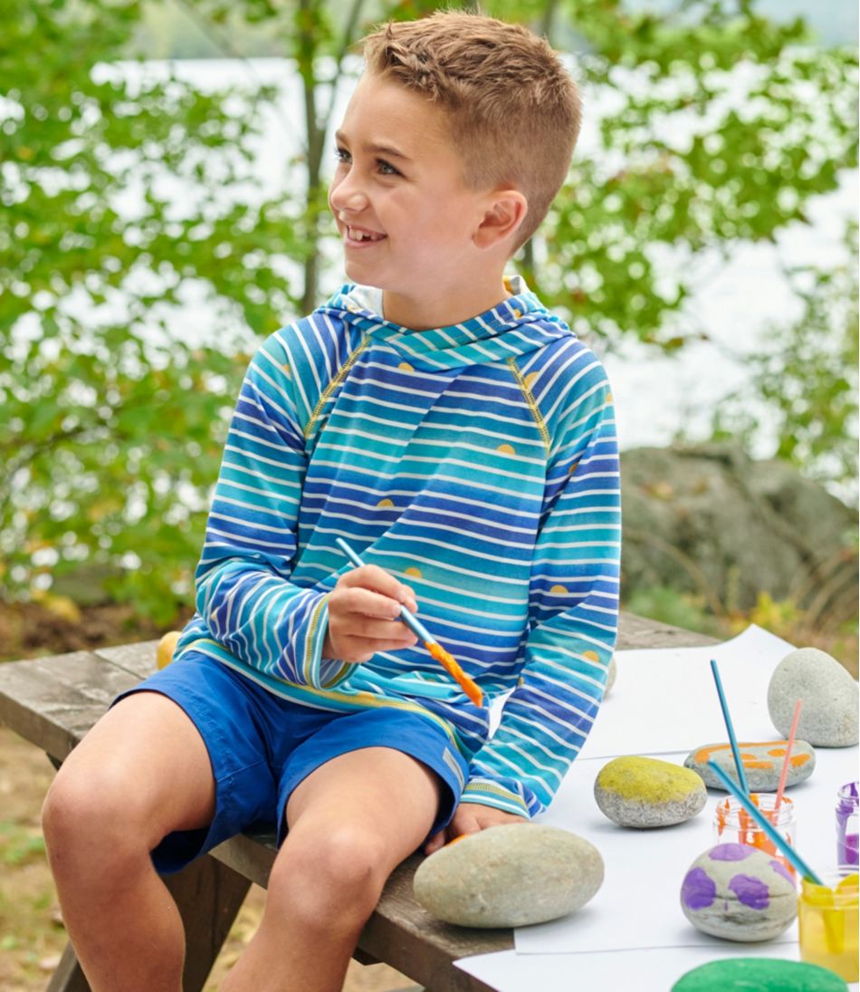 Kids' Everyday SunSmart? Hooded Tee, Long-Sleeve Stripe - Image 6