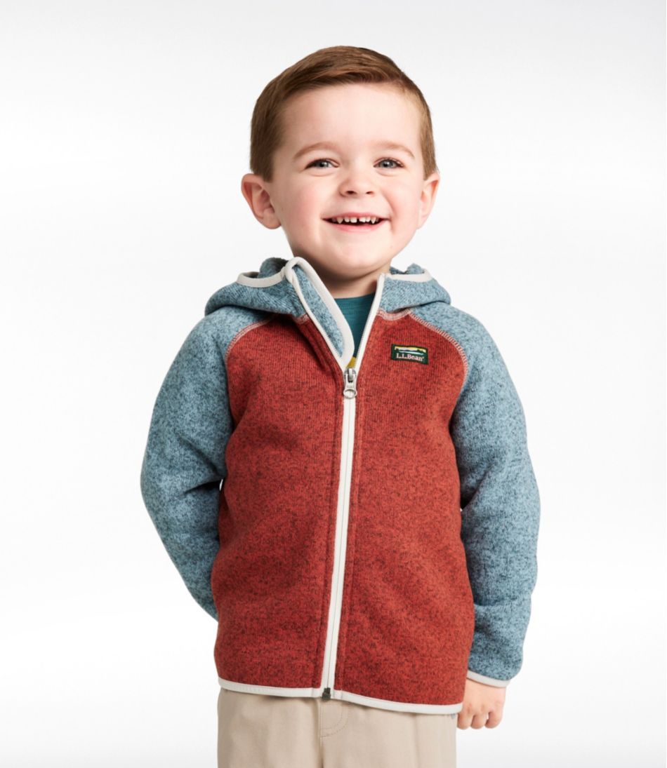 Infants' and Toddlers' L.L.Bean Sweater Fleece, Hooded Colorblock - Image 2