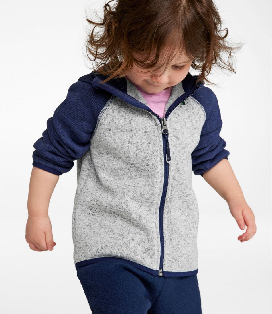 Infants' and Toddlers' L.L.Bean Sweater Fleece, Hooded Colorblock - Image 3