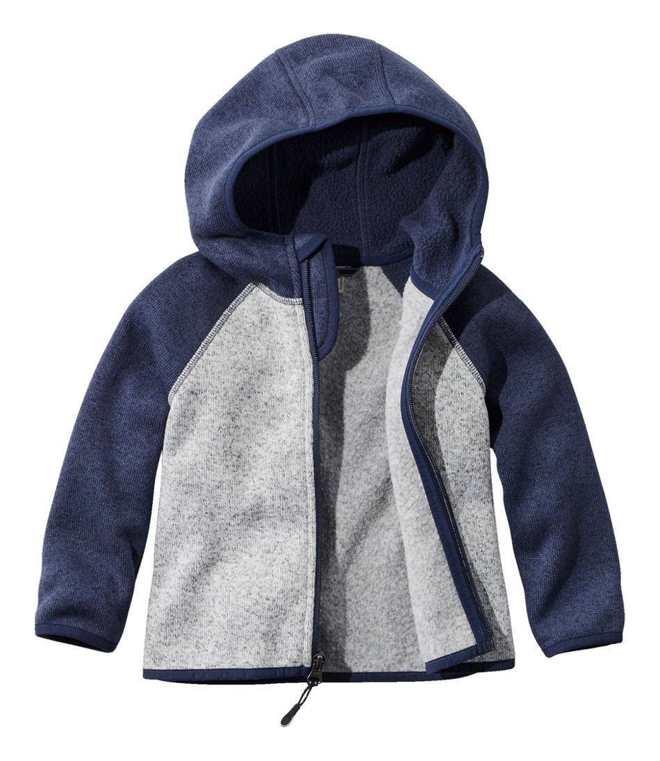 Infants' and Toddlers' L.L.Bean Sweater Fleece, Hooded Colorblock - Image 5