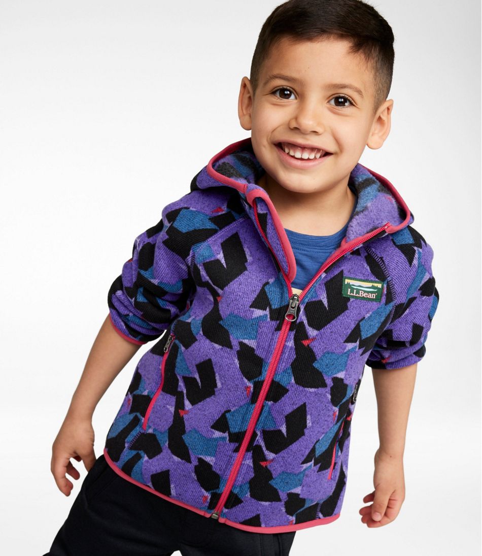 Kids' L.L.Bean Sweater Fleece, Hooded Print - Image 3