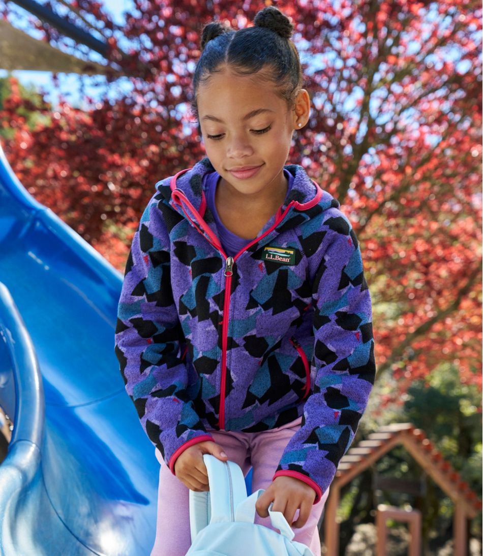 Kids' L.L.Bean Sweater Fleece, Hooded Print - Image 7