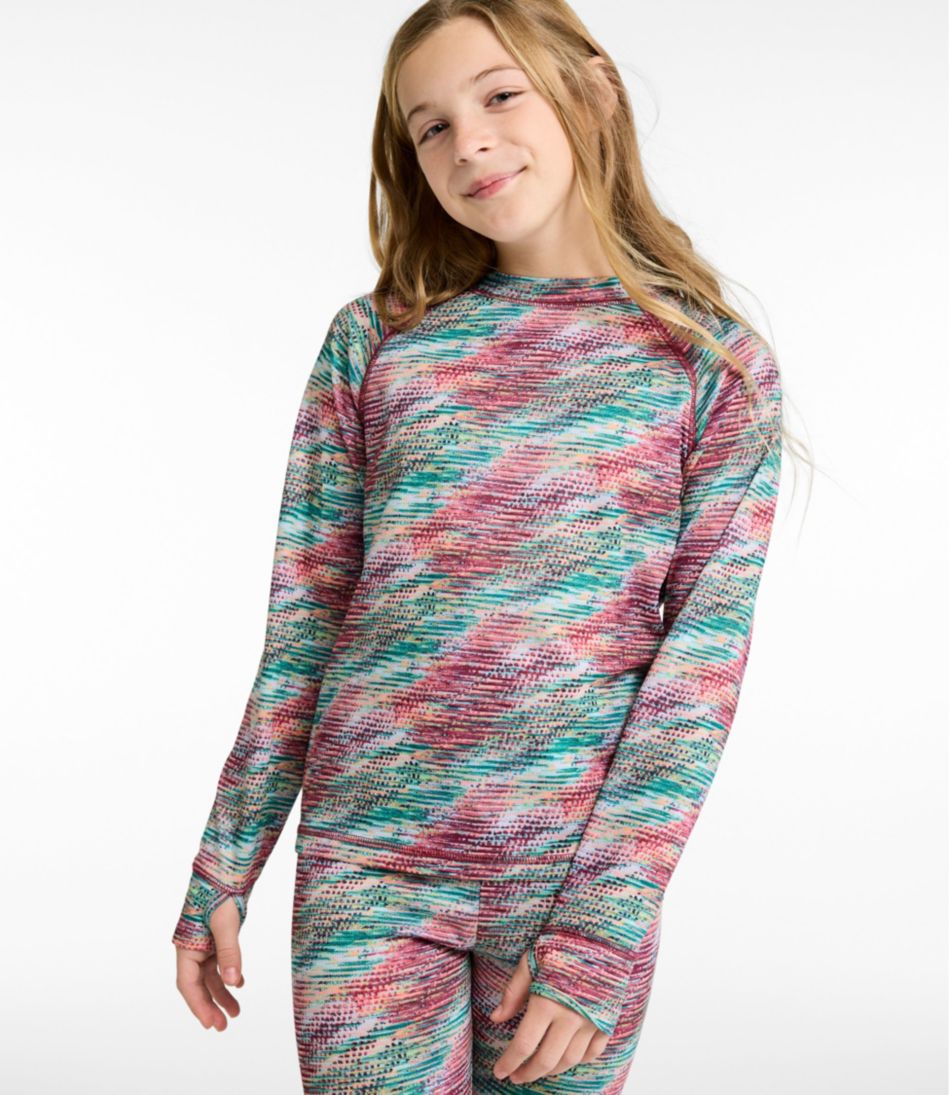 Kids' Wicked Warm Midweight Long Underwear, Top Print - Image 3