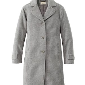Women's Classic Lambswool Polo Coat, Three-Quarter Length