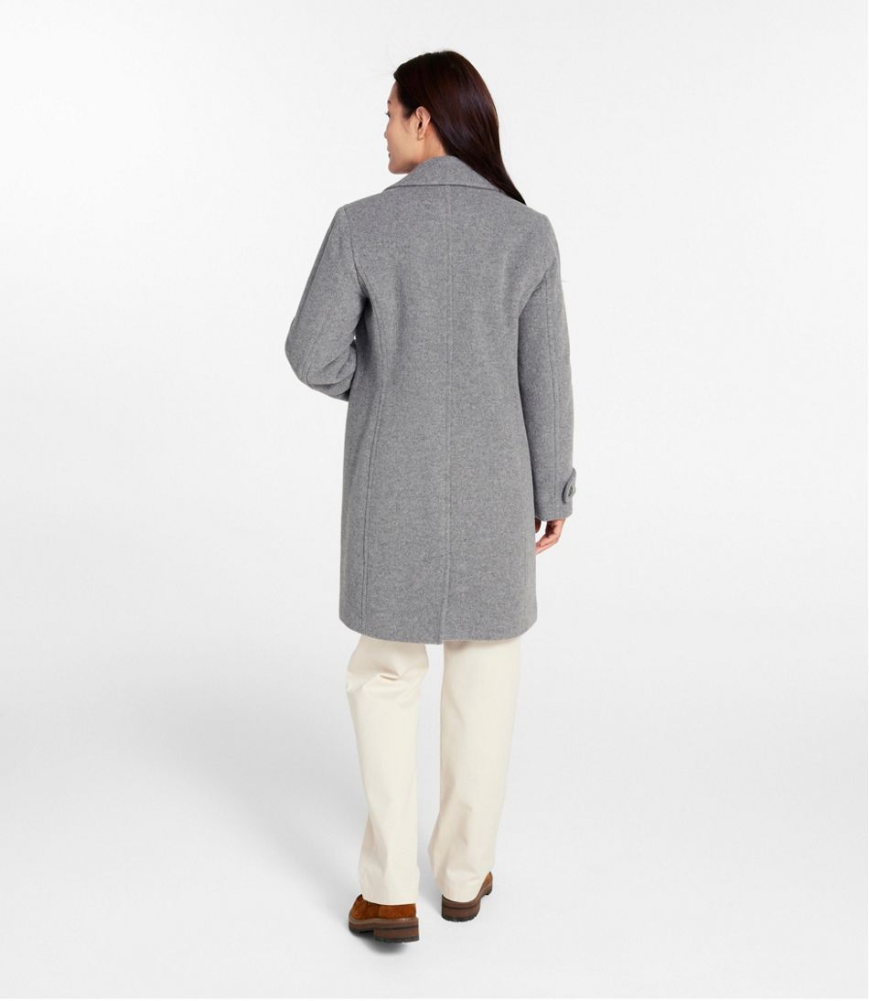 Women's Classic Lambswool Polo Coat, Three-Quarter Length - Image 5