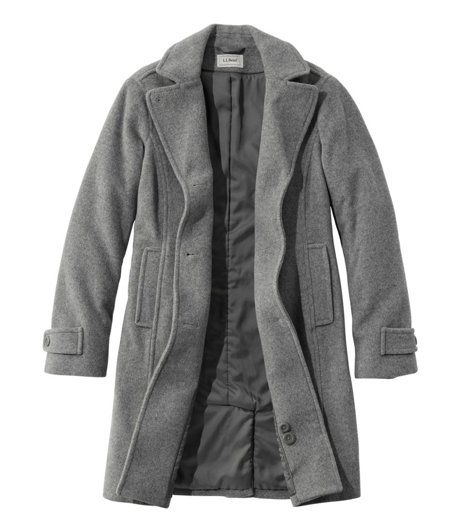 Women's Classic Lambswool Polo Coat, Three-Quarter Length - Image 6