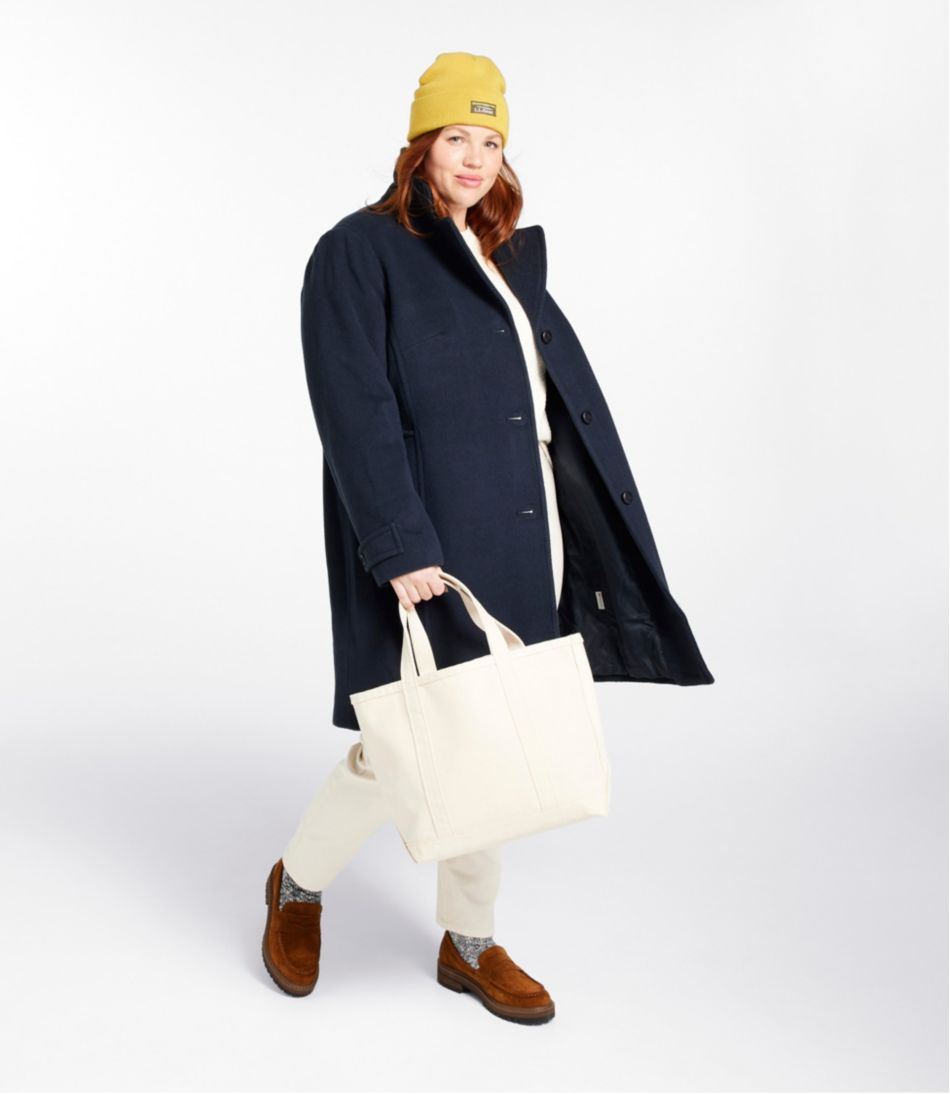 Women's Classic Lambswool Polo Coat, Three-Quarter Length - Image 8