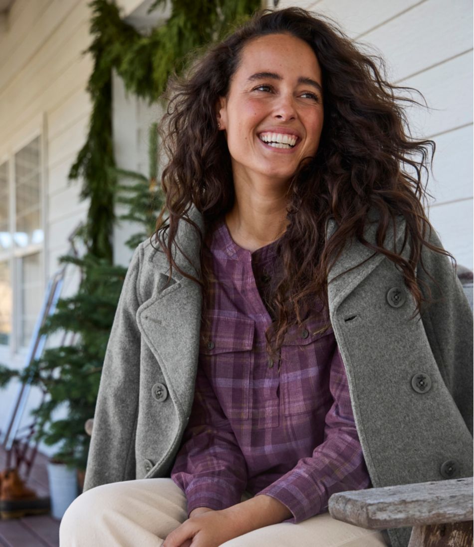 Women's Classic Lambswool Peacoat - Image 9