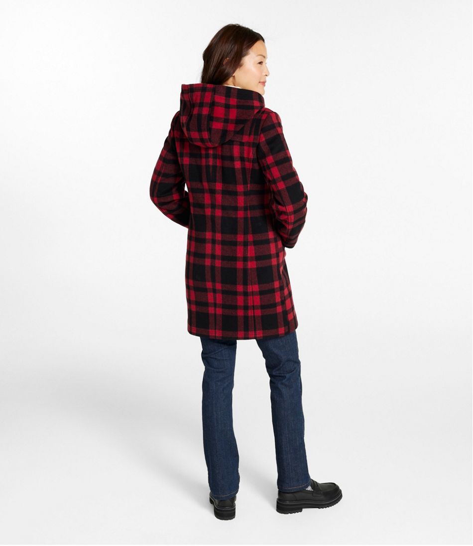 Women's Classic Lambswool Duffel Coat, Pattern - Image 5