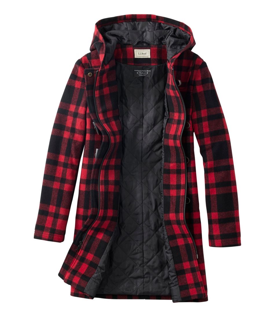 Women's Classic Lambswool Duffel Coat, Pattern - Image 7