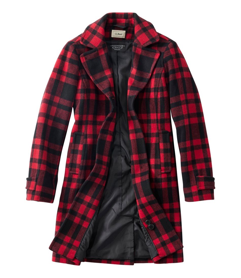 Women's Classic Lambswool Polo Coat, Three-Quarter, Pattern - Image 6