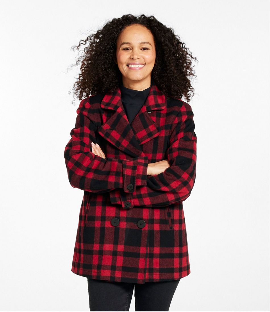 Women's Classic Lambswool Peacoat, Pattern - Image 2