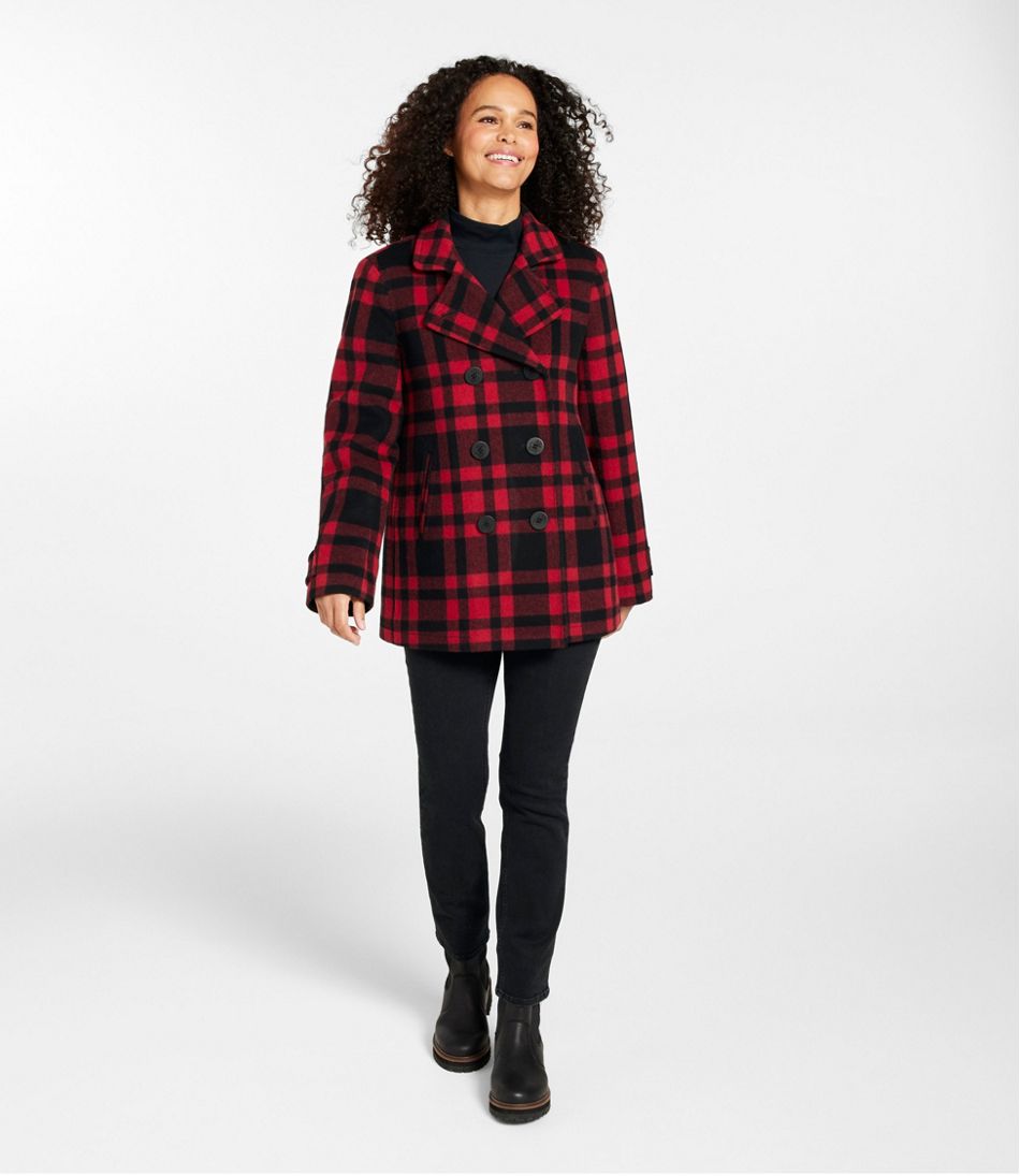 Women's Classic Lambswool Peacoat, Pattern - Image 4