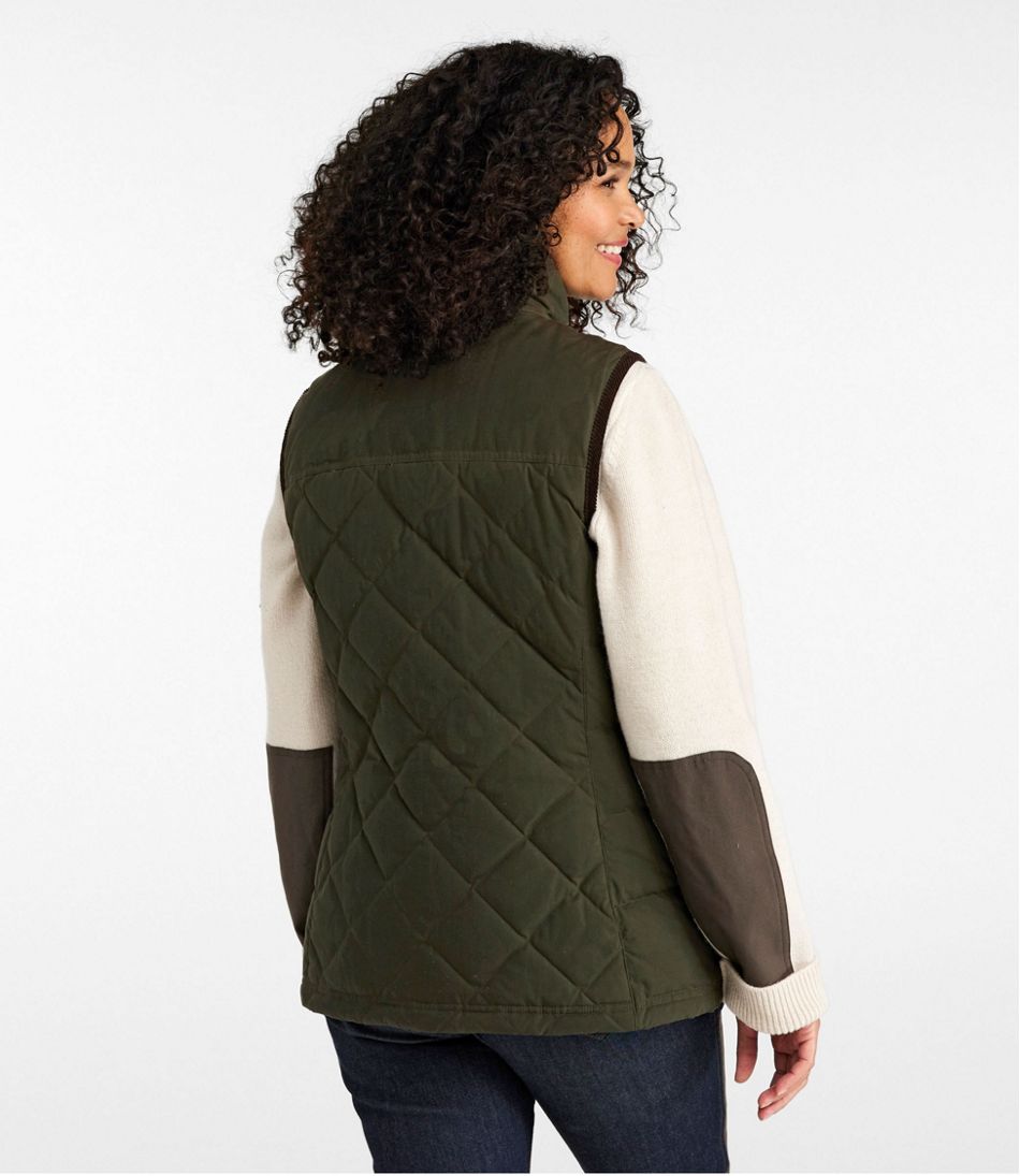 Women's L.L.Bean Upcountry Waxed Cotton Down Vest - Image 3