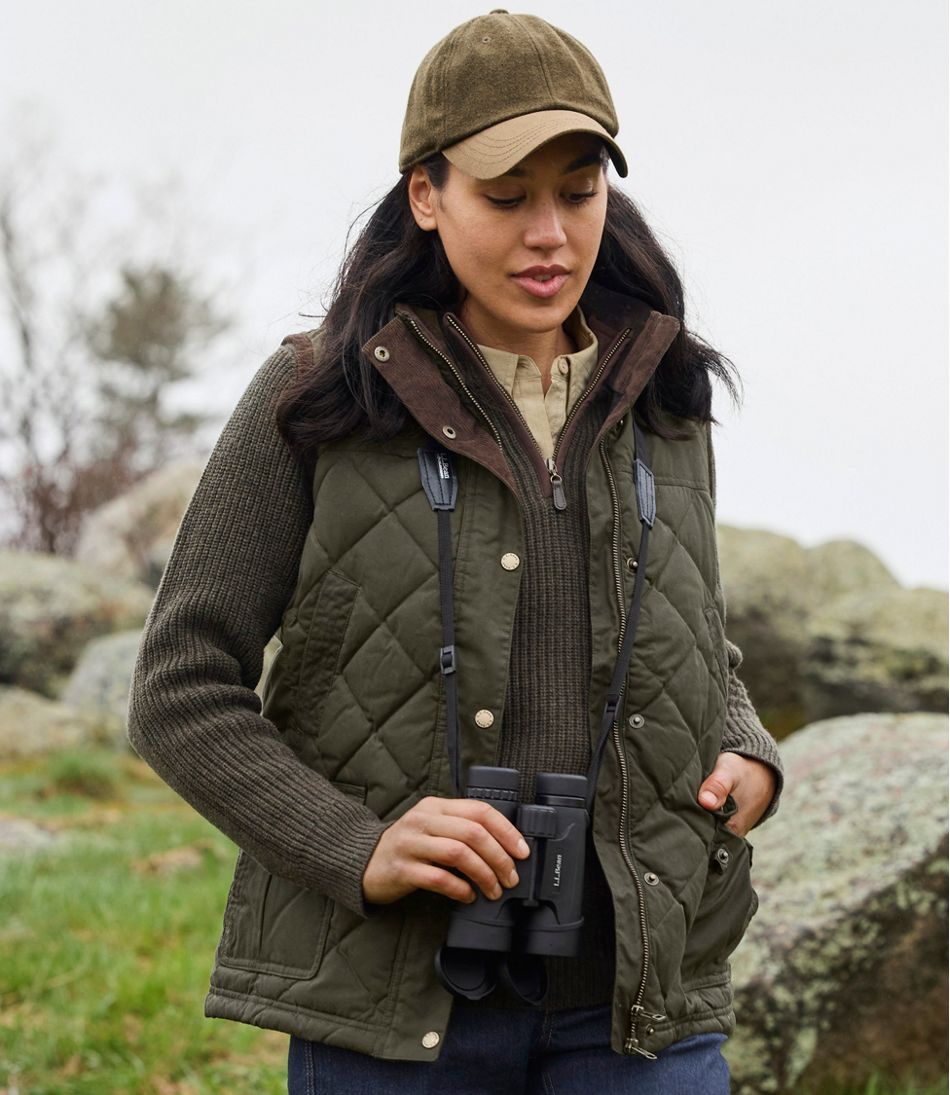 Women's L.L.Bean Upcountry Waxed Cotton Down Vest - Image 6
