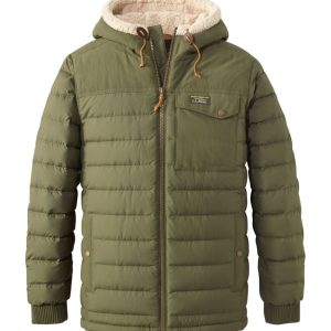 Men's Mountain Classic Down Hooded Jacket, Sherpa-Lined