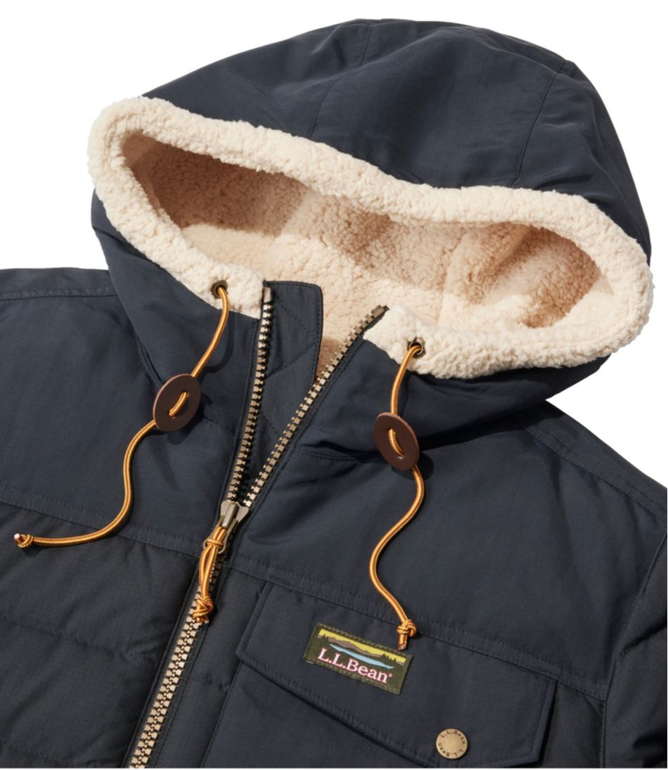 Men's Mountain Classic Down Hooded Jacket, Sherpa-Lined - Image 14