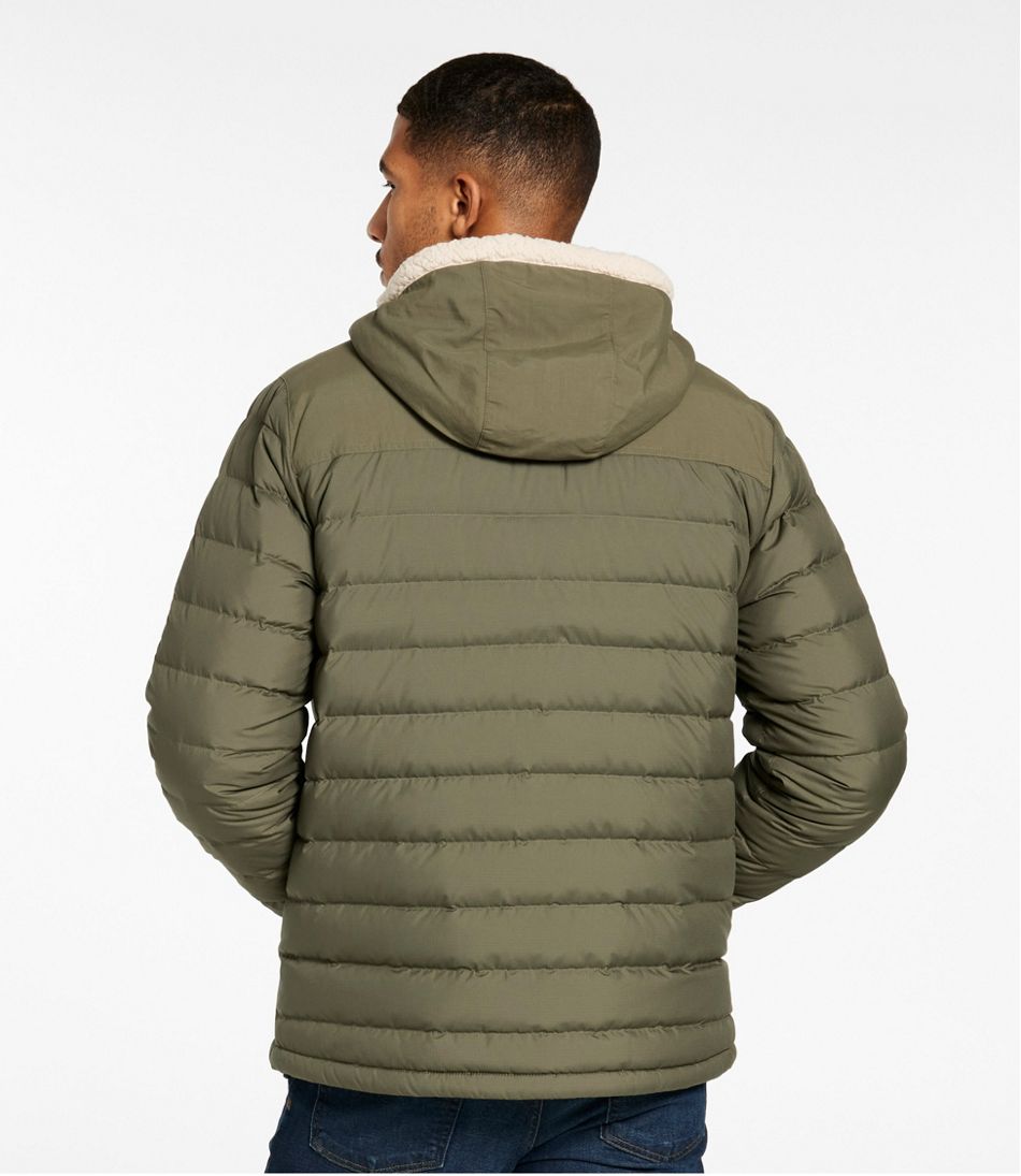 Men's Mountain Classic Down Hooded Jacket, Sherpa-Lined - Image 3