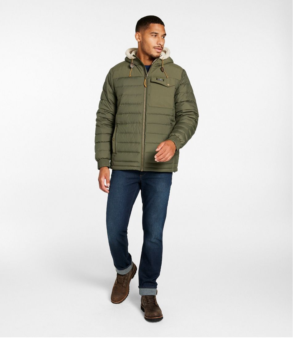 Men's Mountain Classic Down Hooded Jacket, Sherpa-Lined - Image 4