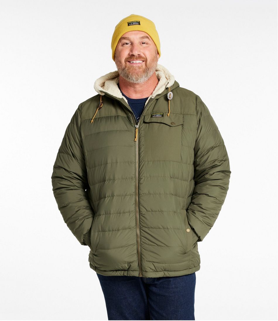 Men's Mountain Classic Down Hooded Jacket, Sherpa-Lined - Image 7