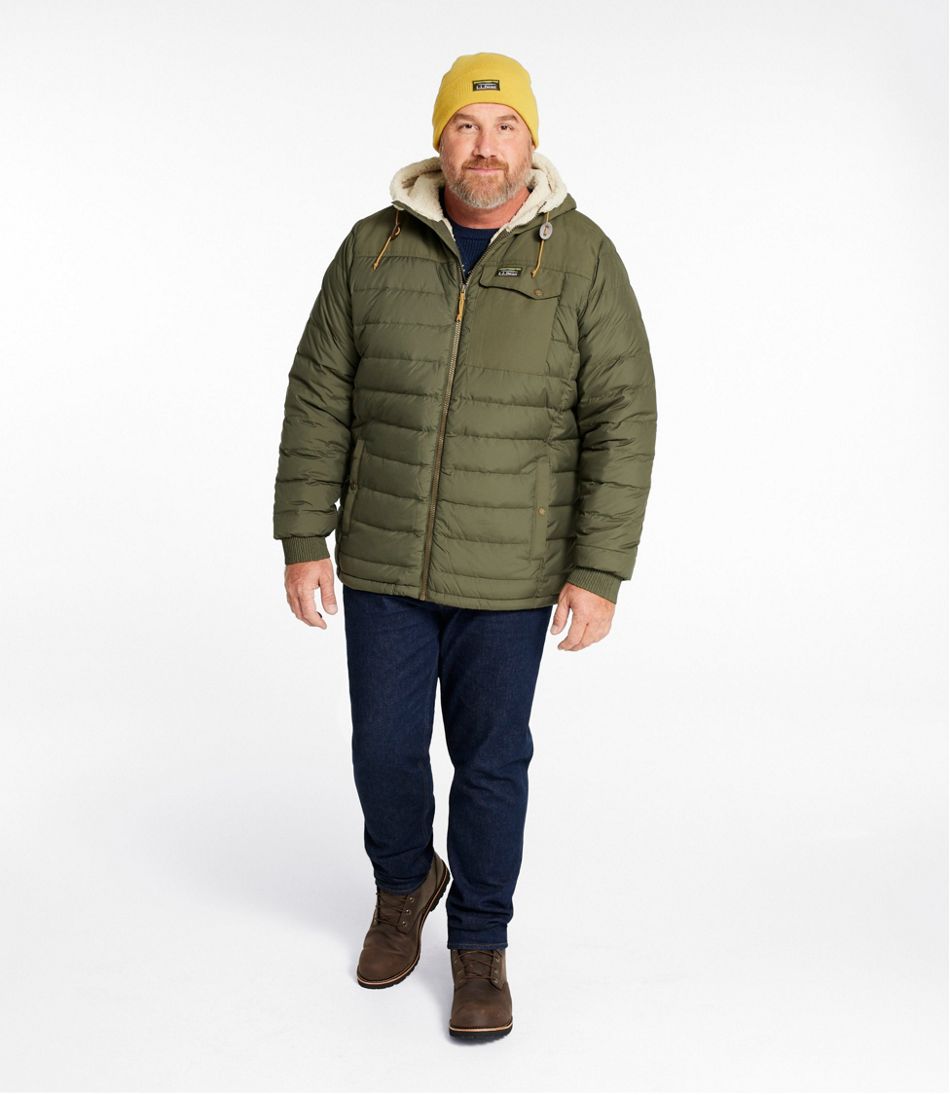 Men's Mountain Classic Down Hooded Jacket, Sherpa-Lined - Image 9