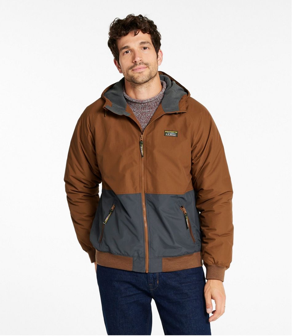 Men's Insulated 3-Season Bomber Hooded Jacket, Colorblock - Image 2