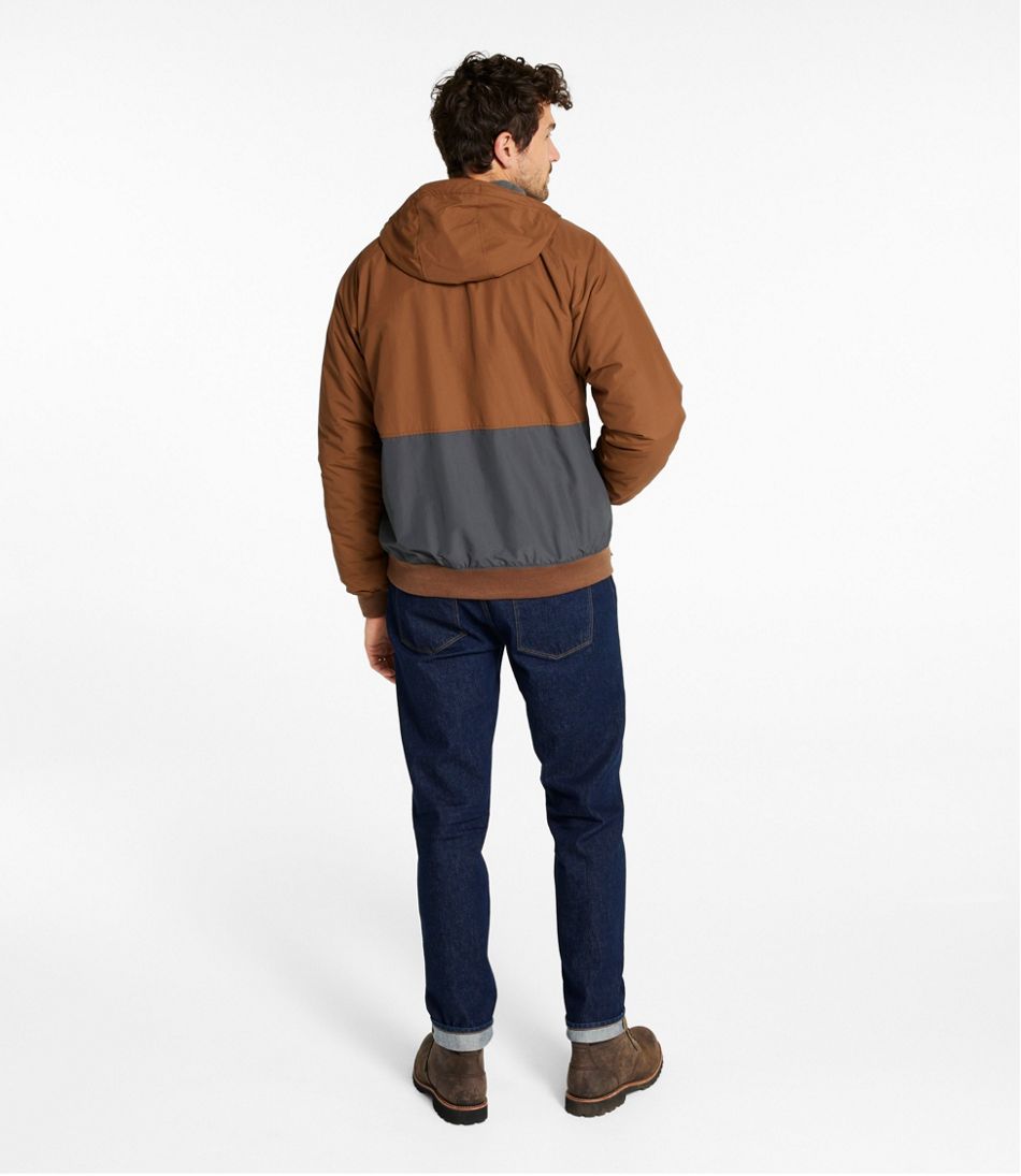Men's Insulated 3-Season Bomber Hooded Jacket, Colorblock - Image 5