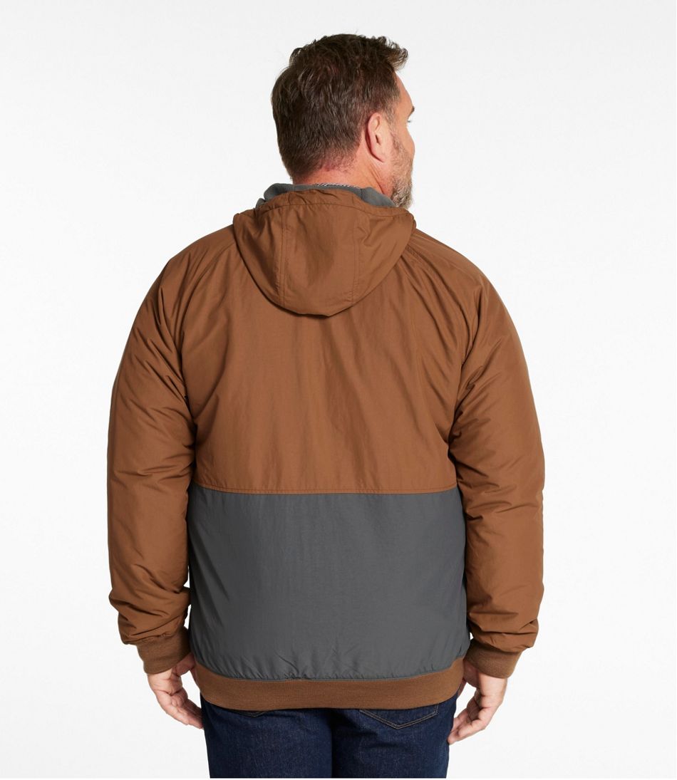 Men's Insulated 3-Season Bomber Hooded Jacket, Colorblock - Image 8