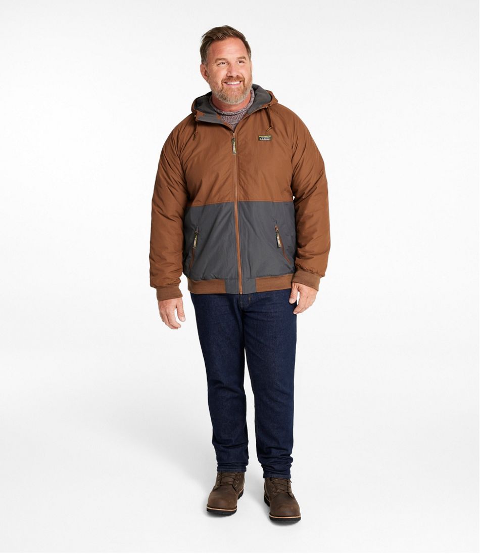 Men's Insulated 3-Season Bomber Hooded Jacket, Colorblock - Image 9
