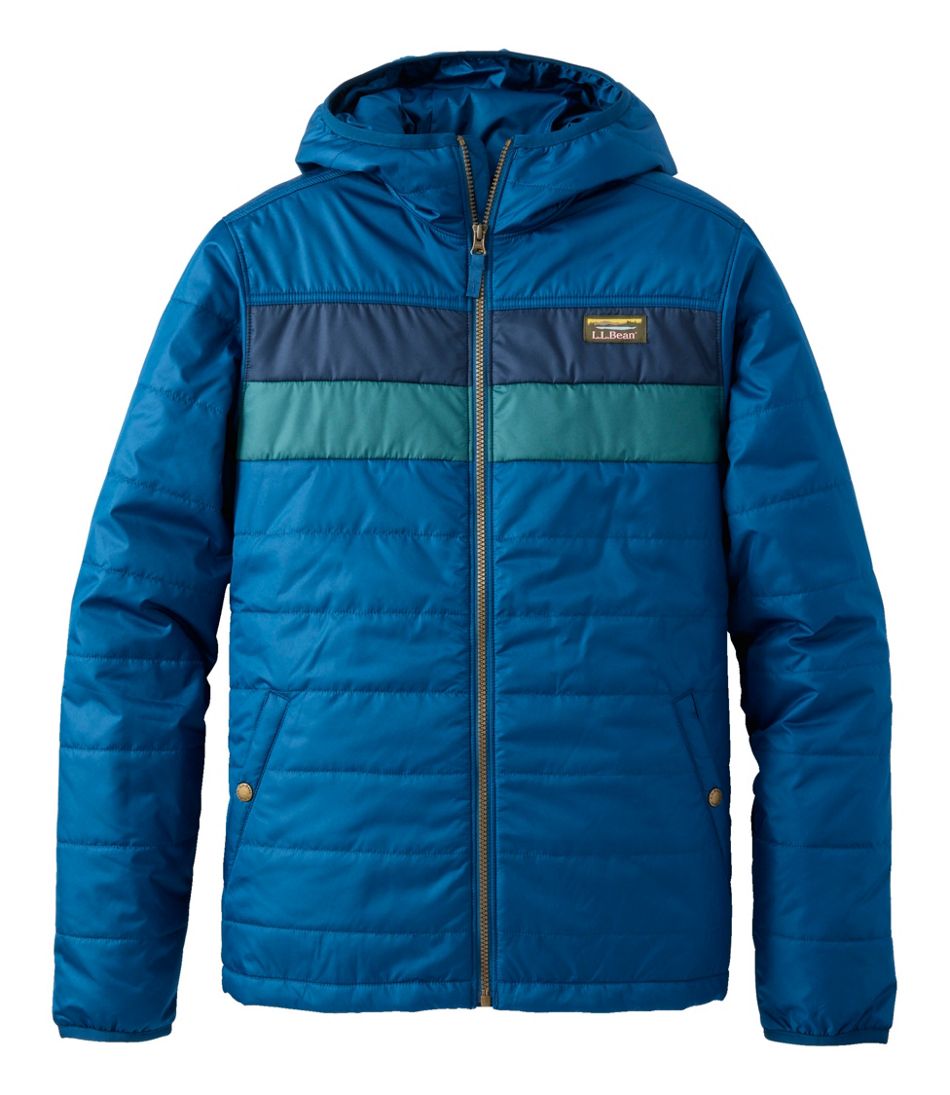 Men's Mountain Classic Puffer Hooded Jacket, Colorblock