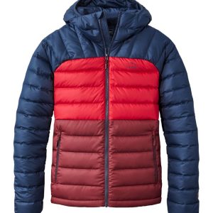 Men's Bean's Down Hooded Jacket, Colorblock